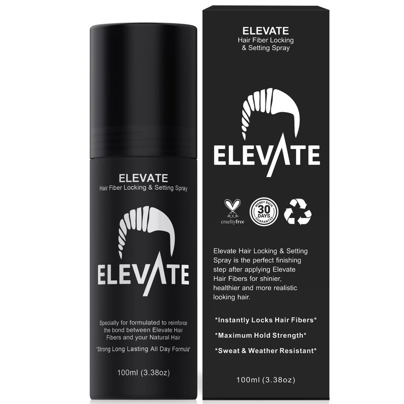 Elevate Hair Fiber Locking & Setting Hold Spray | New Advanced Long Lasting Formula | 2-6 Month Supply | Strong Formula for Wind, Sweat, and Weather Resistant for Men and Women - Image 1